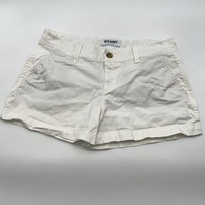 Old Navy Women's ED3 Short Bright White Casual Summer Cotton/Spandex Blend-Sz 2